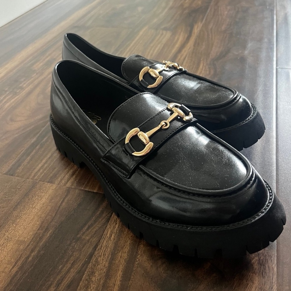 Black Chunky Loafers